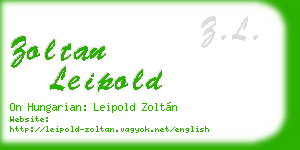 zoltan leipold business card