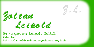 zoltan leipold business card